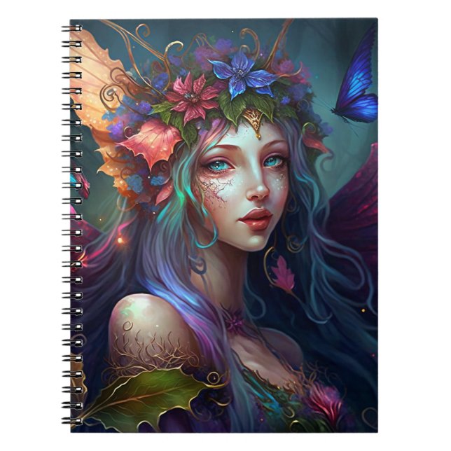 Fairy Girl Fantasy Art Notebook Notizblock (Vorderseite)