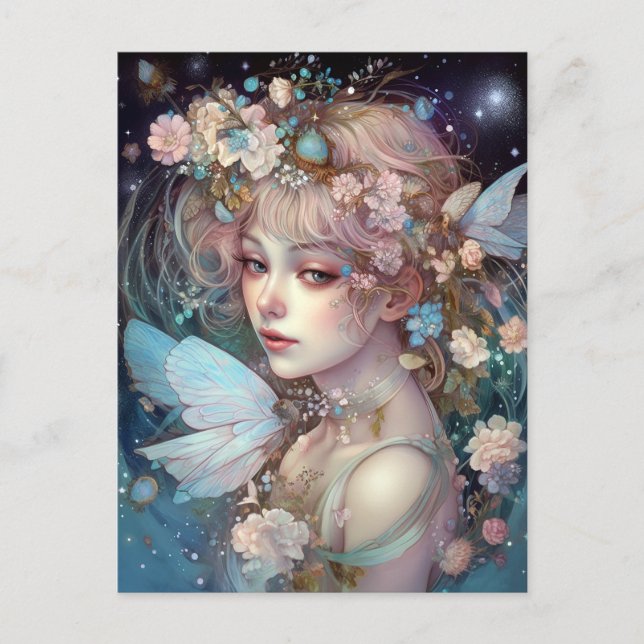 Fairy Girl Fantasy Art Postkarte (Vorderseite)