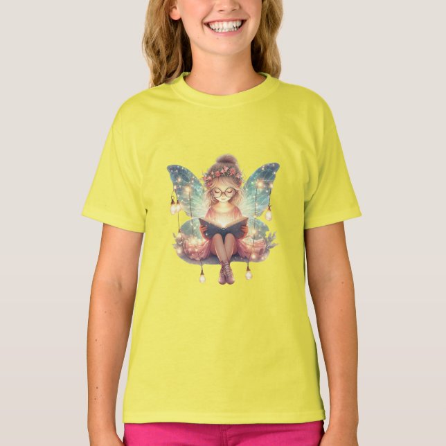 Fairy Girl Lieben Lesen T - Shirt (Vorderseite)