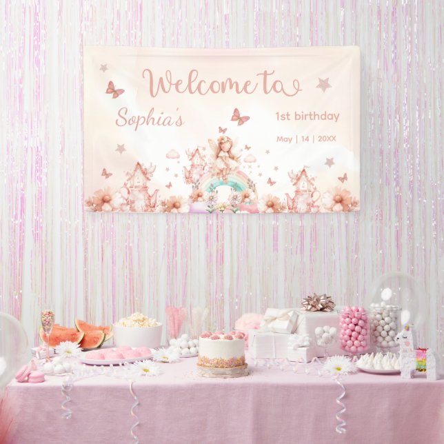 Fairy Girl Rainbow Magic Teapot Geburtstag Banner (Party)