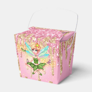 Fairy Girl Rosa goldener Glitzer funkeln zauberhaf Geschenkschachtel
