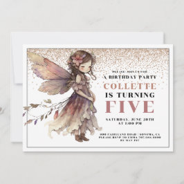 Fairy Girl's 5. Geburtstagsparty Einladung