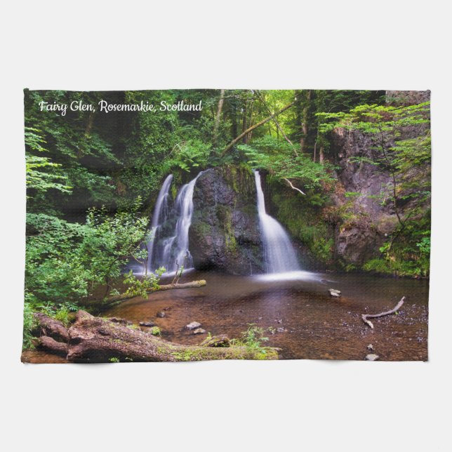 Fairy Glen Wasserfall Küche Teetuch Geschirrtuch (Horizontal)