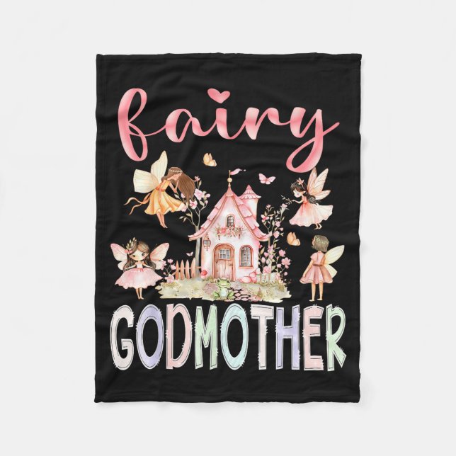 Fairy Godmother Magical Floral Funny Birthday Girl Fleecedecke (Vorderseite)