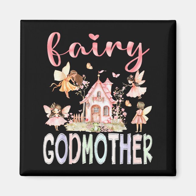 Fairy Godmother Magical Floral Funny Birthday Girl Magnet (Vorne)