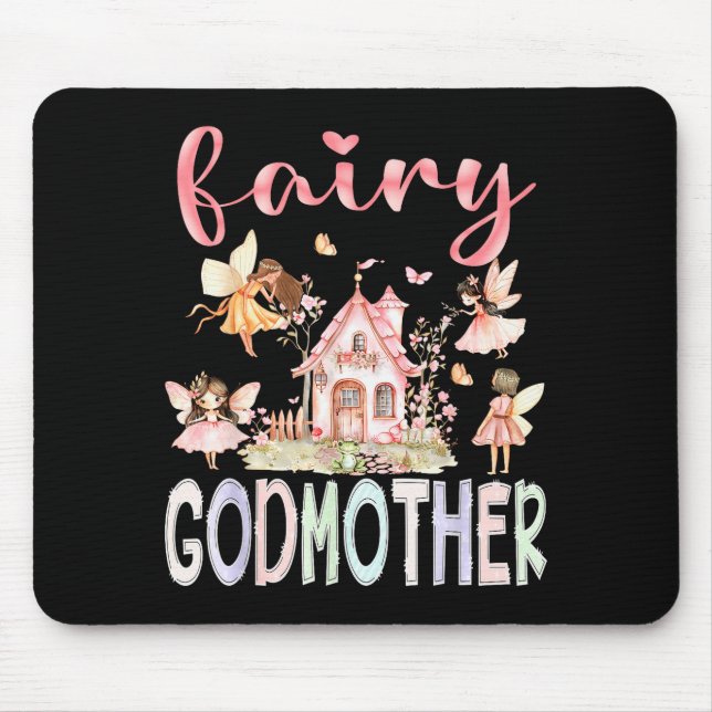 Fairy Godmother Magical Floral Funny Birthday Girl Mousepad (Vorne)