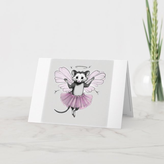 Fairy Godmutter Opossum Card Dankeskarte (Vorderseite)