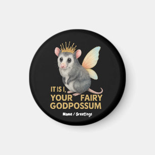 Fairy Godpossum Niedlich Opossum mit Kronen und Fl Magnet