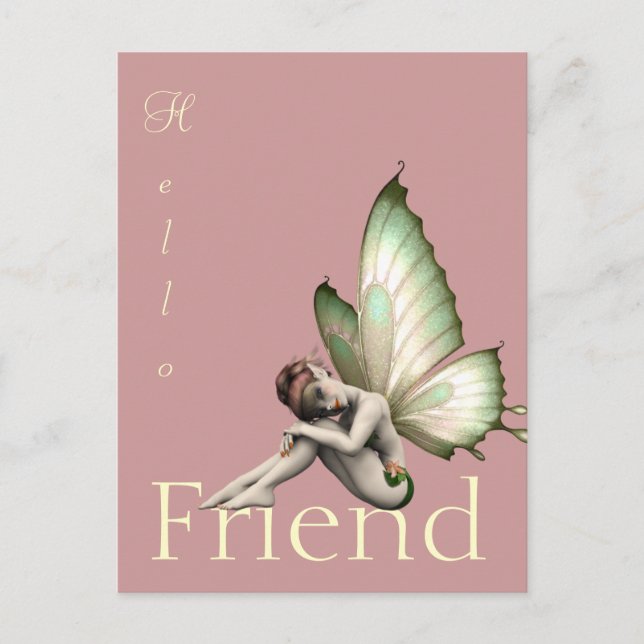 Fairy Greeting Postcard Postkarte (Vorderseite)