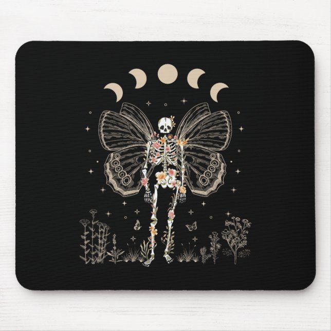 Fairy Grunge Fairycore Ästhetische Butterfly Skele Mousepad (Vorne)