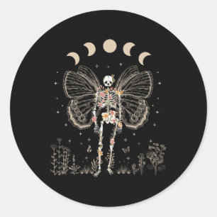 Fairy Grunge Fairycore Ästhetische Butterfly Skele Runder Aufkleber