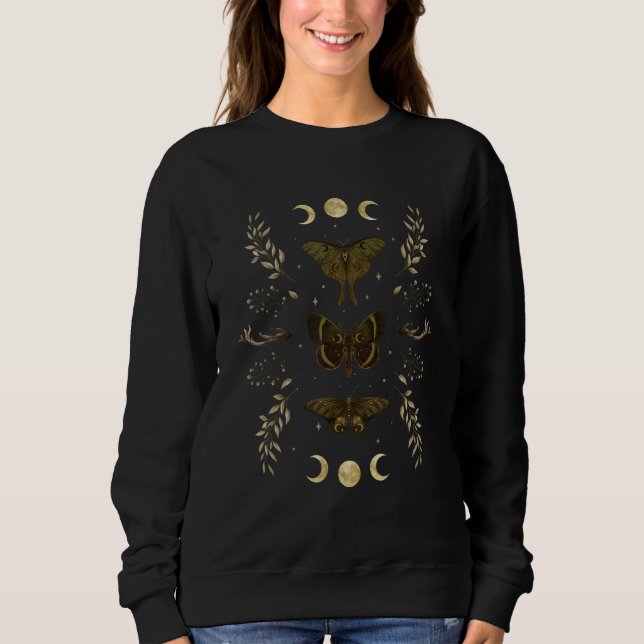 Fairy Grunge Fairycore Ästhetische Goth Luna Moth  Sweatshirt (Vorderseite)
