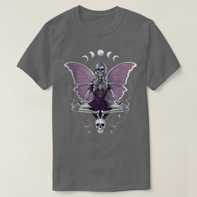 Fairy Grunge Fairycore Ästhetische Gothische Skele T-Shirt (Design vorne)