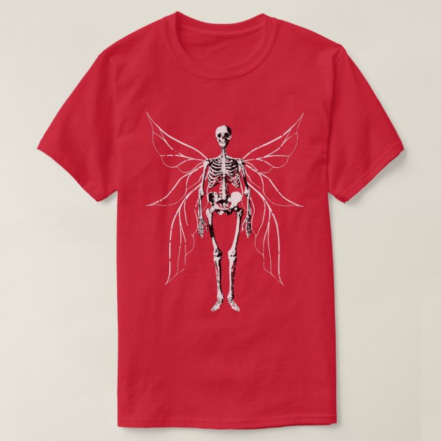 Fairy Grunge Fairycore Fallen Skeleton Gothic Hint T-Shirt (Design vorne)