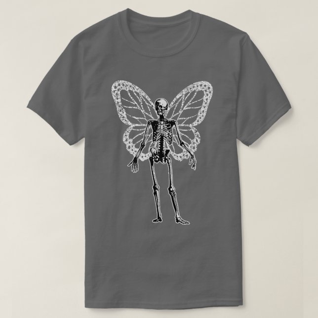 Fairy Grunge Fairycore Skeleton Butterfly Gothic P T-Shirt (Design vorne)