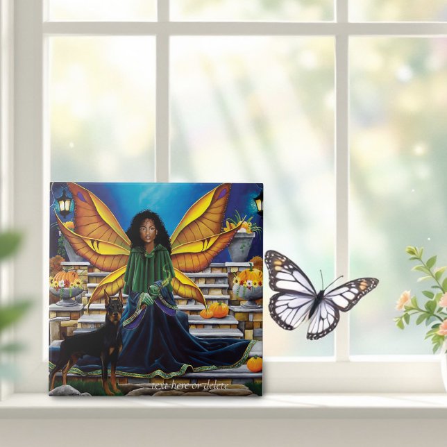 Fairy Guardian Doberman Dog Fliese (Von Creator hochgeladen)