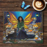 Fairy Guardian Doberman Dog Puzzle<br><div class="desc">Eine Fee mit orangefarbenen und gelben Flügeln,  die auf Steintreppen sitzen und vielleicht zum Reich der Fee führen. Die Afrikanische Amerikanische Märchen ist nicht allein,  sie ist am Herbsttag mit ihrem Schutzhelden Doberman.</div>