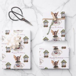 Fairy Happy Birthday Wrapping Paper Set Geschenkpapier Set