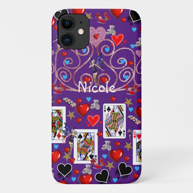 Fairy Hearts Iphone Case Queen (Rückseite)