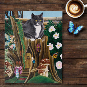Fairy House Garden Cat Puzzle
