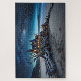 Fairy House on Driftwood Under the Stars Puzzle