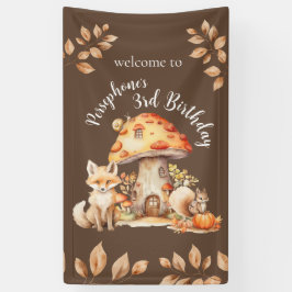 Fairy House Woodland Creative Birthday Party Banner