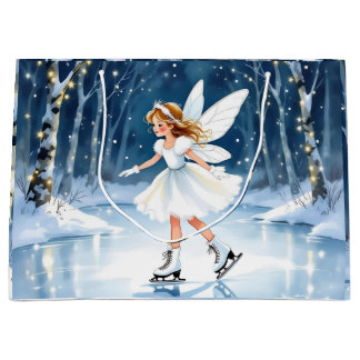 Fairy Ice Skating in and Enchanted Forest Große Geschenktüte