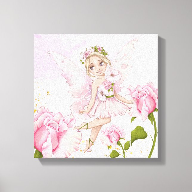 Fairy Illustrations Baby Girl Kinderzimmer Leinwanddruck (Vorderseite)