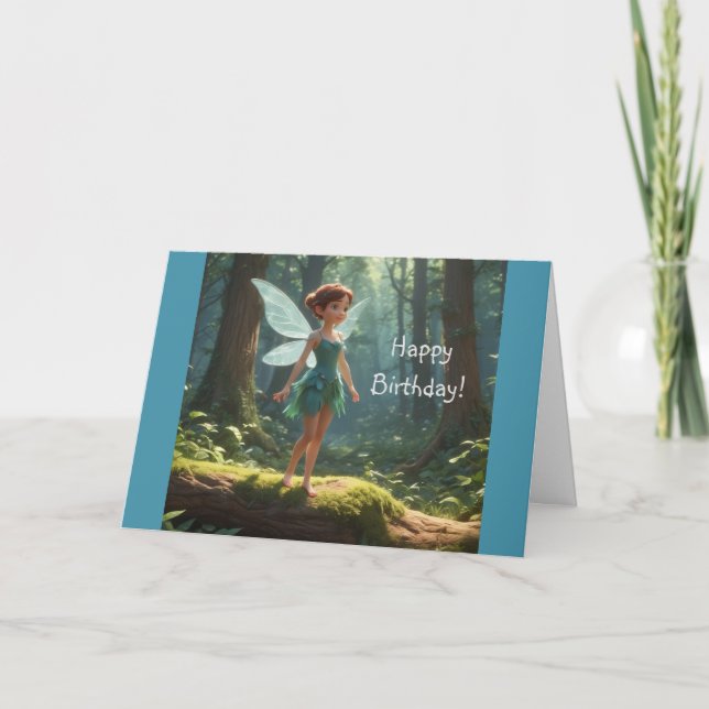 Fairy im Wald Karte (Vorderseite)