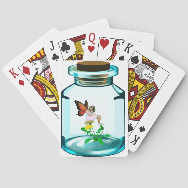 Fairy in Apothecary Jar Classic Playing Cards Spielkarten (Rückseite)