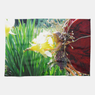 Fairy in den Affodien Geschirrtuch