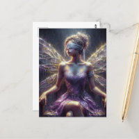 Fairy in einer Augenbinde auf ihrem Thron