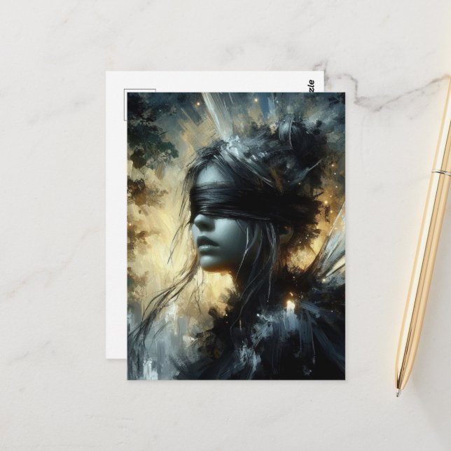 Fairy in einer Blindfalte Postkarte (Vorderseite/Rückseite Beispiel)