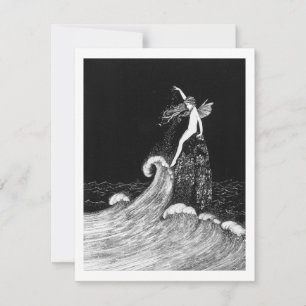 Fairy in Fairyland Vintag Art Mitteilungskarte