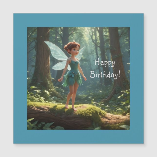 Fairy in Forest Magnetic Card Magnetkarte (Vorderseite)