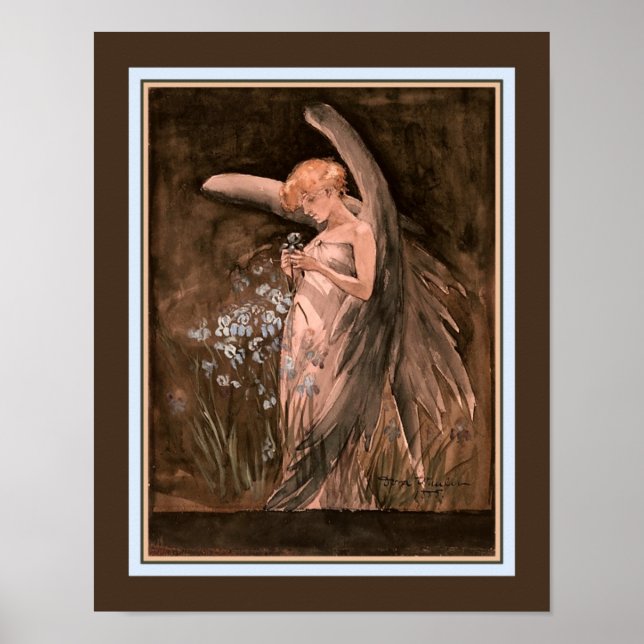 "Fairy in Irises" Doris Wheeler ca. 1888 Poster (Vorne)