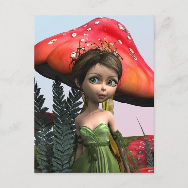 Fairy in Woodland Postkarte (Vorderseite)