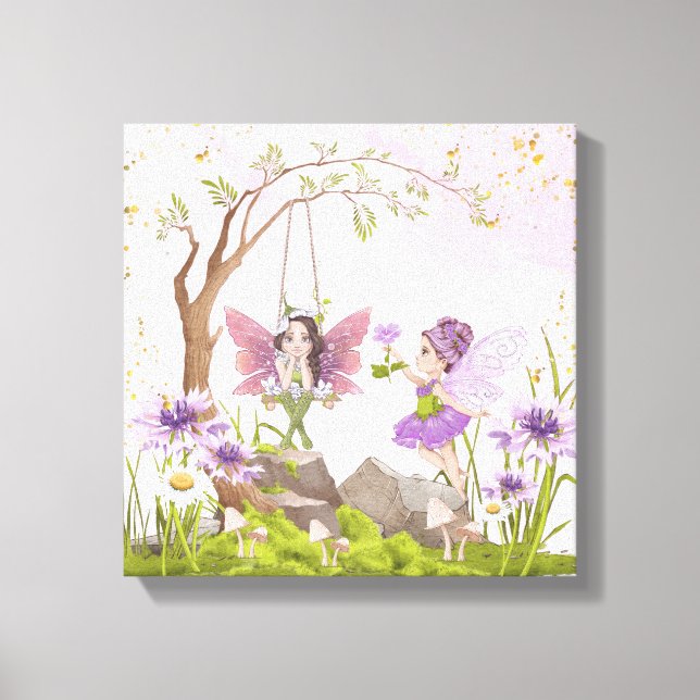 Fairy Kinderzimmer Décor Set 3 Canvas Print Leinwanddruck (Vorderseite)