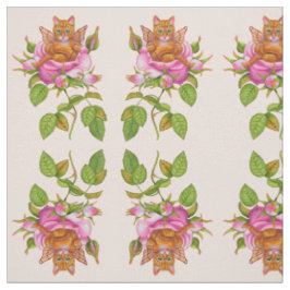Fairy Kitten Ruhen in Rose Stoff