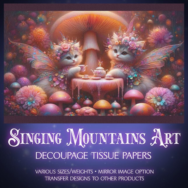 Fairy Kittens' Mushroom Teezeremonie auf dem Monte Seidenpapier (Von Creator hochgeladen)