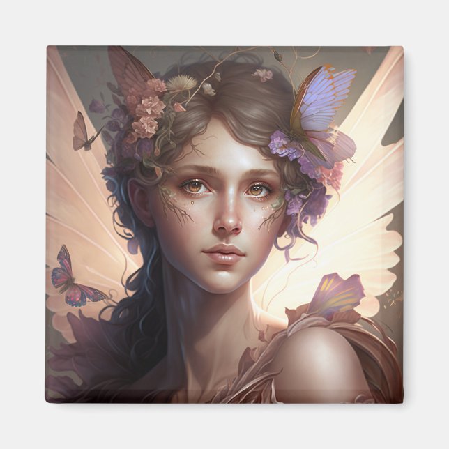Fairy Lady Fantasy Art Magnet (Vorne)
