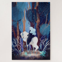 Fairy Lady in einem Schwarzen Kap Puzzle