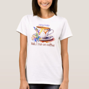 Fairy läuft auf Kaffee T-Shirt