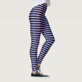 Fairy Lavender Pink Pastel Ombre Gradient Strip Leggings