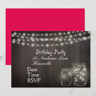 Fairy Lights Teenage Girl Party Einladung