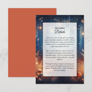 Fairy Lights und Moonlit Forest Magic Wedding Begleitkarte