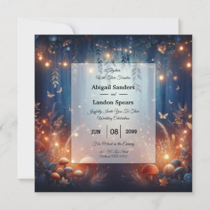 Fairy Lights und Moonlit Forest Magic Wedding Einladung