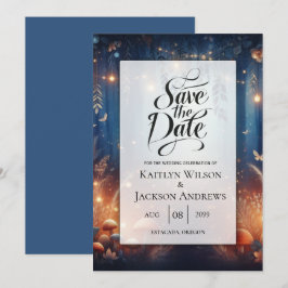 Fairy Lights und Moonlit Forest Magic Wedding Save The Date