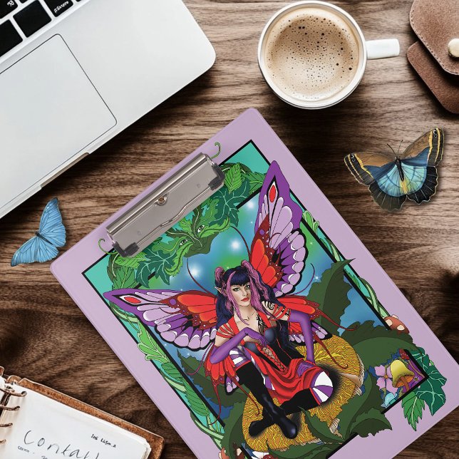 Fairy Lila Red Mushroom Gothic Klemmbrett (Von Creator hochgeladen)