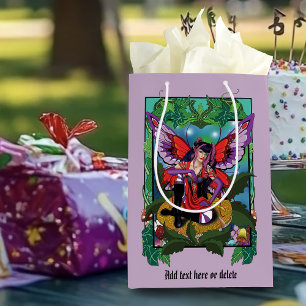 Fairy Lila Red Mushroom Gothic Mittlere Geschenktüte